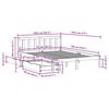 vidaXL Bed Frame without Mattress 135x190 cm Double Solid Wood Pine