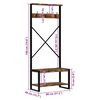 vidaXL Clothes Rack Multicolour 80x40x190 cm Solid Wood Reclaimed