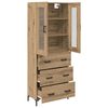 vidaXL Highboard with Drawer 2 pcs Artisan Oak Engineered Wood