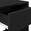 vidaXL Bedside Cabinet with Drawer Black Oak 35x34x66.5 cm