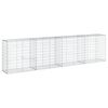 vidaXL Gabion Basket with Cover 400x50x100 cm Galvanised Iron