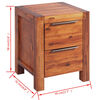 vidaXL Bedside Cabinet Solid Acacia Wood Brown 45x42x58 cm