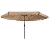 vidaXL Garden Parasol Taupe and Black 395 x 395 x 245 cm