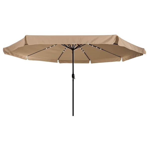 vidaXL Garden Parasol Taupe and Black 395 x 395 x 245 cm