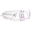 vidaXL Greenhouse with Steel Frame Green 80 m&sup2; 16x5x2.3 m
