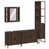 vidaXL 4 Piece Bathroom Cabinet Set Brown Oak Engineered Wood