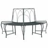 vidaXL Tree Bench 4-Seater 160 x 80 x 89 cm Steel Silver Grey