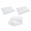 vidaXL Duvet Set with Pillow 3 pcs White Microfiber and Cotton