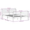 vidaXL Bed Frame with Headboard without Mattress White 140x200 cm