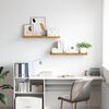 vidaXL Wall Shelf 2 pcs Beige 90 x 23.5 x 4 cm Engineered Wood