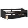 vidaXL Day Bed with 3 Drawers without Mattress IRUN Black 90x200 cm