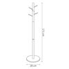 Rousseau Coat Rack Alba Metal White
