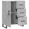 vidaXL Sideboard Concrete Grey 69.5x34x90 cm Engineered Wood
