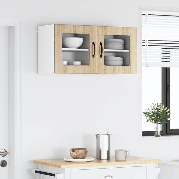 vidaXL Kitchen Cabinet with Shelf 2 pcs Sonoma Oak 40 x 31 x 40 cm