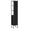 vidaXL Bathroom Cabinet Black 33x33x185.5 cm Engineered Wood