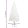 vidaXL Artificial Christmas Tree Lifelike Needles White 210 cm