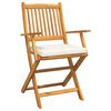 vidaXL Folding Chair 4 pcs White 49 x 57.5 x 92cm Solid Acacia wood