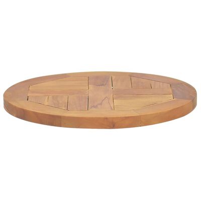 vidaXL Table Top Solid Teak Wood Round 2.5 cm 40 cm