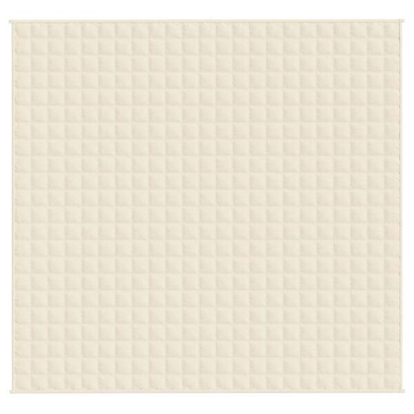 vidaXL Weighted Blanket Light Cream 220x240 cm King 15 kg Fabric