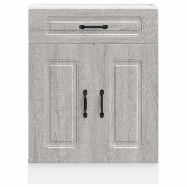 vidaXL Kitchen Base Cabinet Kalmar Grey Sonoma Engineered Wood