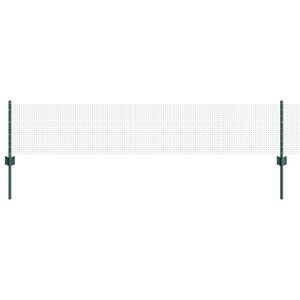 vidaXL Welded Wire Fence with Posts 10 x 0.4 m PVC-Coated Steel Green