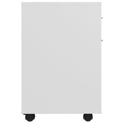 vidaXL Rolling Cabinet White 45x38x54 cm Engineered Wood
