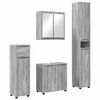 vidaXL Bathroom Furniture Set 4 pcs Grey Sonoma Engineered Wood