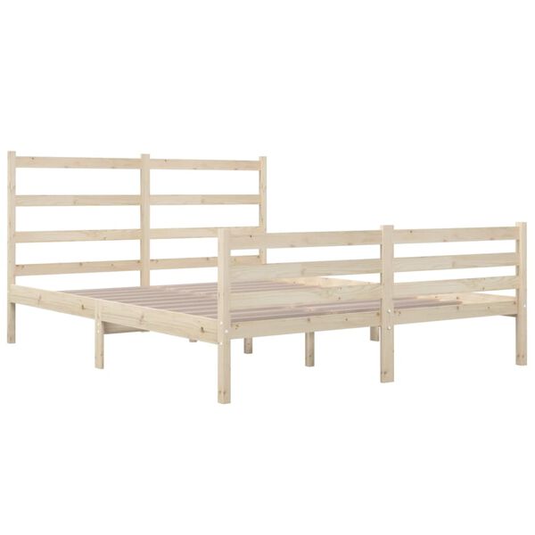 vidaXL Bed Frame without Mattress Solid Wood Small Double
