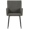 vidaXL Dining Chairs with Armrests 2 pcs Taupe Fabric