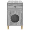 vidaXL Cat House Grey Sonoma 72 x 42.5 x 70 cm Engineered Wood