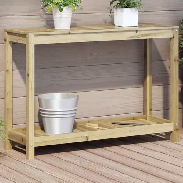 vidaXL Potting Table with Shelf 108x35x75 cm Impregnated Wood Pine