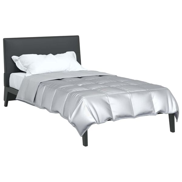 vidaXL Summer Duvet Silver 200 x 140 cm Satin and Microfiber