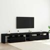 vidaXL TV Cabinet 3 pcs Black Oak 260 x 37 x 40 cm Engineered Wood