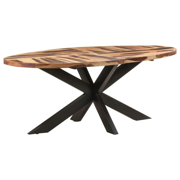 vidaXL Dining Table Oval 200x100x75cm Acacia Wood