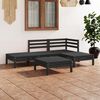vidaXL 5 Piece Garden Lounge Set Solid Pinewood Black