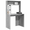 vidaXL Desk with Shelf Grey Sonoma 91 x 50 x 149 cm Engineered Wood