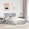 vidaXL Bed Frame Concrete Grey 160 x 200 cm Engineered Wood