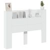 vidaXL Headboard Cabinet with LED White 140 x 16.5 x 103.5 cm