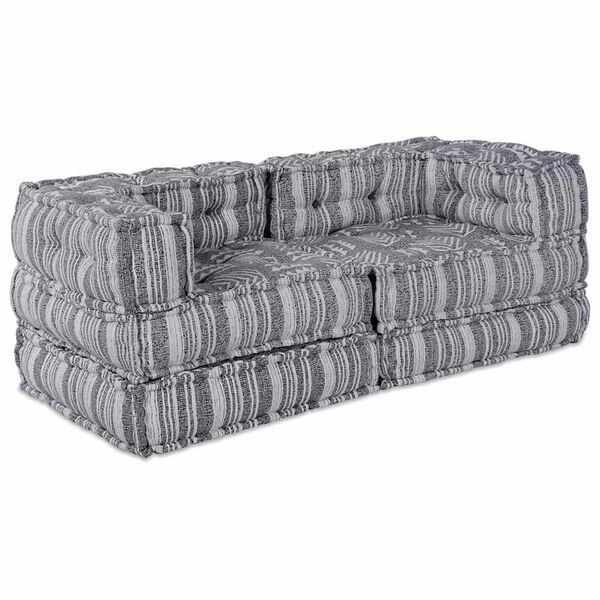 vidaXL Modular Sofa 2 pcs Grey 140 x 70 x 56 cm Fabric