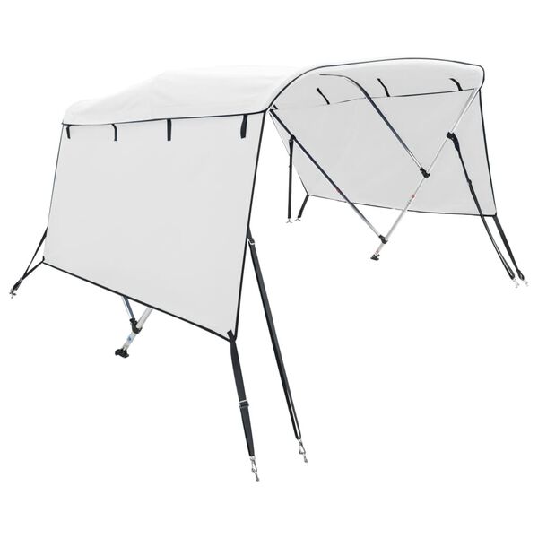 vidaXL 3-bow Bimini Top with Sidewalls 183x(185-198)x137 cm