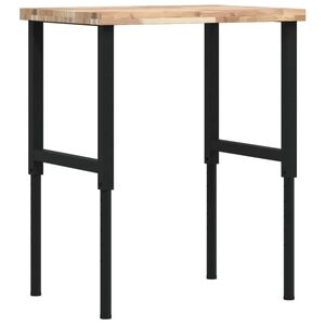 vidaXL Workbench 80x60x(73-99.5) cm Solid Wood Acacia Rectangular
