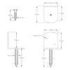vidaXL Fence Panel Brackets 48 pcs L Shaped Galvanised Metal