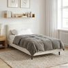 vidaXL Summer Duvet Quilted Light Grey 135 x 220 cm Microfiber
