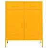 vidaXL Storage Cabinet Mustard Yellow 80x35x101.5 cm Steel