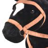 vidaXL Standing Toy Horse Plush Black