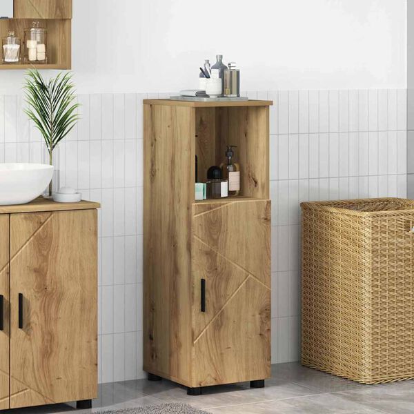 vidaXL Bathroom Cabinet with Storage Artisan Oak 30 x 35 x 95 cm