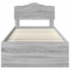vidaXL Bed Frame Grey Sonoma 75 x 190 cm Solid Pine Wood