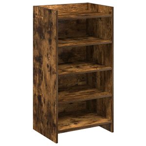 vidaXL Shoe Cabinet Smoked Oak 48 x 36 x 92 cm Engineered Wood