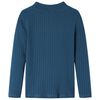 Kids' T-shirt with Long Sleeves Rib-knit Navy Blue 128
