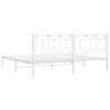 vidaXL Metal Bed Frame without Mattress with Headboard White 193x203cm